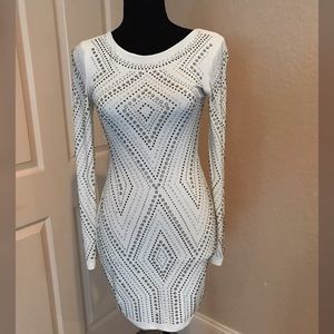 Arden B long sleeved studded flash diamond dress.